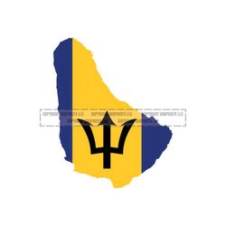 Barbados Flag Country vector .eps, .dxf, .svg .png. Vinyl Cutter Ready, T-Shirt, CNC clipart graphic 1045