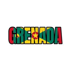 Grenada Flag text word art Island vector .eps, .dxf, .svg .png. Vinyl Cutter Ready, T-Shirt, CNC clipart graphic 0849