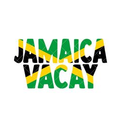 JAMAICA VACAY Flag text word art 1 vector .eps, .dxf, .svg .png. pdf Vinyl Cutter Ready, T-Shirt, CNC clipart graphic 2386