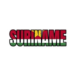 Suriname Flag text word art Surinam vector .eps, .dxf, .svg .png. Vinyl Cutter Ready, T-Shirt, CNC clipart graphic 0847