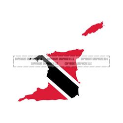 Trinidad and Tobago Flag shape vector .eps, .dxf, .svg .png. Vinyl Cutter Ready, T-Shirt, CNC clipart graphic 1074