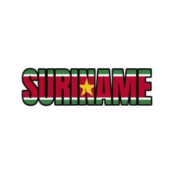 Suriname Flag text word art Surinam vector .eps, .dxf, .svg .png. Vinyl Cutter Ready, T-Shirt, CNC clipart graphic 0848