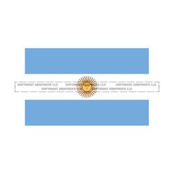 Argentina Flag Flags vector .eps, .dxf, .svg .png. Vinyl Cutter Ready, T-Shirt, CNC clipart graphic 2173