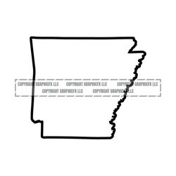 Arkansas State Outline INSTANT DOWNLOAD 1 vector .eps, .dxf, .svg .png. Vinyl Cutter Ready, T-Shirt, CNC clipart graphic 2037
