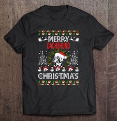 Merry Dachshund Christmas Dog Lover TShirt