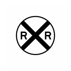 Railroad Crossing Sign train warning 1 vector .eps, .svg, .dxf & 1 .png Vinyl Cutter Ready, T-Shirt, CNC clipart graphic 0054