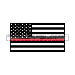 Thin Red Line USA Flag .eps, .svg, .dxf & 1 .png Vinyl Cutter Ready, T-Shirt, CNC clipart graphic 1154