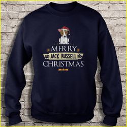 Merry Jack Russell Christmas Tee Shirt