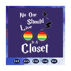 No one should live in a closet, rainbow heart svg, lgbt svg, lesbian gift, lgbt shirt, lgbt pride, gay pride svg, lesbia