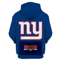 New York Giants Printed Hooded Pocket Pullover Sweater 276 style