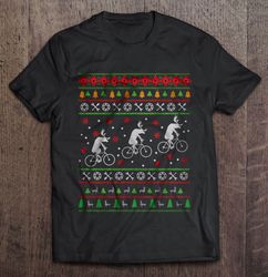 Reindeers Riding Bicycles Christmas Sweater Shirt