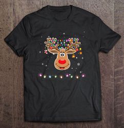 Rudolph Red Nose Reindeer Christmas Lights Tee Shirt