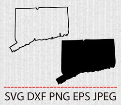 Connecticut SVG,PNG,EPS Cameo Cricut Design Template Stencil Vinyl Decal Tshirt Transfer Iron on