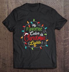 My Favorite Color Is Christmas Lights God Jul Gnome Tomte TShirt