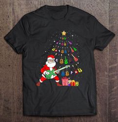 Santa Playing Guitar Guitar Christmas Tree Gift Top