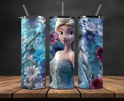 Princess Disney Tumbler Wrap, 3D Cartoon Tumbler Wrap, 20oz Skinny Tumbler Designs 30