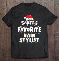 Santas Favorite HairStylist Christmas Lights Shirt