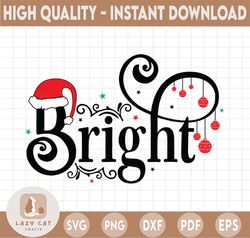Merry and Bright SVG file, Christmas SVG, SVG Christmas, Merry & Bright svg Merry Christmas SVG, Funny Christmas SVG, Sv