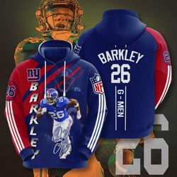 New York Giants Saquon Barkley Hoodie 3D Style5009 All Over Printed