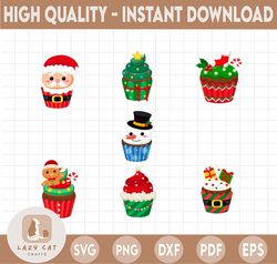 CHRISTMAS SVG Bundle, Christmas cupcakes, Christmas Svg Files For Cricut, Merry Christmas SVG, Funny Christmas SVG, Svg,