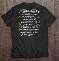 Nurse Jingle Bells Lyrics Christmas Sweater V-Neck T-Shirt