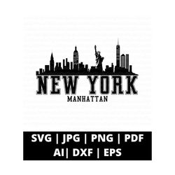 New York Svg, New York Silhouette, New York City Svg,  NYC Svg, NY Svg, New York Skyline Svg, Cut Files For Crafters, Silhouette