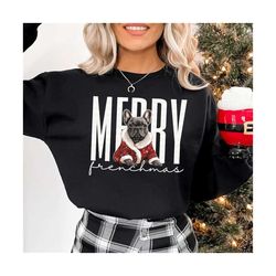 Christmas Frenchie Png for Sublimation and DTG, Dog Mom Xmas Shirt Design, Frenchie Christmas Sublimation, Dog Mama Png, French Bulldog Png