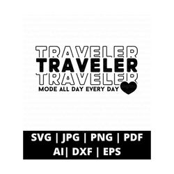 Travel Girl Clipart Airplane Shirt Svg, Airplane Mode Svg Png and Cut Files , Traveler Svg, Travel Quote Svg, Traveler Png, Silhouette