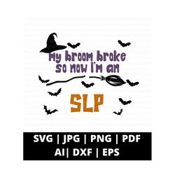 SLP Halloween Svg, SLP Svg, Slp Halloween Shirt Svg, SLP Halloween Png, Spooky Slp Svg, Halloween Speech Language Pathologist Svg