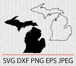Michigan SVG,PNG,EPS Cameo Cricut Design Template Stencil Vinyl Decal Tshirt Transfer Iron on