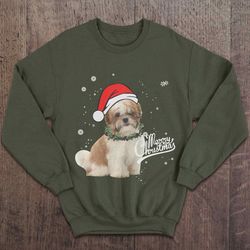 Shih Tzu Merry Christmas – Christmas Sweater Tee T-Shirt