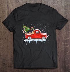 Siberian Husky Drive Red Truck Christmas TShirt
