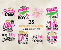 Birthday SVG Bundle, Birthday Svg, Happy Birthday Png, T-shirt Designs 08