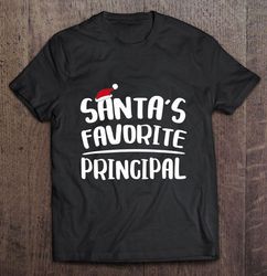 santas favorite principal christmas santa hat tee shirt