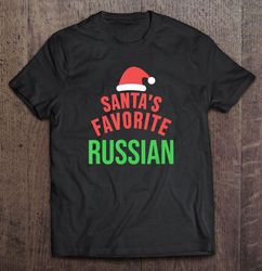 Santas Favorite Russian Christmas V-Neck T-Shirt