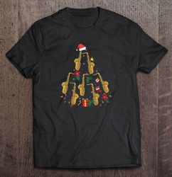 saxophone christmas ornament tree tshirt