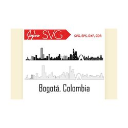 Bogota Vector Skyline, Colombia SVG, silhouette, Svg, Dxf, Eps, Ai, Cdr files. Design elements,  Silhouette clipart, Bogota clip art