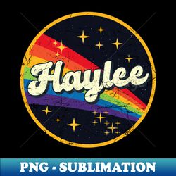 Haylee  Rainbow In Space Vintage Grunge-Style - Trendy Sublimation Digital Download - Add a Festive Touch to Every Day