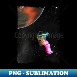Colourful Astronaut in Space - Exclusive PNG Sublimation Download - Bold & Eye-catching