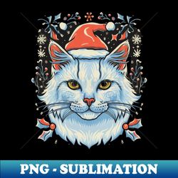 merry christmas with this cute cat - Special Edition Sublimation PNG File - Defying the Norms