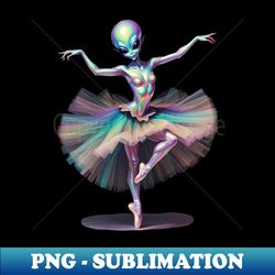 colorful alien ballerina - decorative sublimation png file - instantly transform your sublimation projects