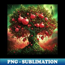 Persephones Underworld Pomegranate Garden - Premium Sublimation Digital Download - Unleash Your Inner Rebellion