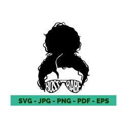 Afro Woman svg Afro Girl svg Afro Queen svg Afro Lady svg Curly Hair svg Black Woman For Cricut For Silhouette Boss Babe