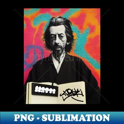Alan Watts Street Art Think - Stylish Sublimation Digital Download - Add a Festive Touch to Every Day