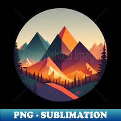 Geometric Landscepe - Elegant Sublimation PNG Download - Bold & Eye-catching