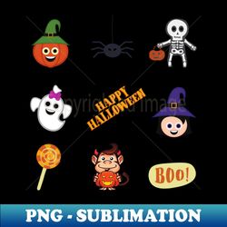 HALOWEEN  Stickers  Pack - PNG Transparent Digital Download File for Sublimation - Spice Up Your Sublimation Projects
