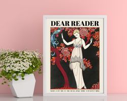 Dear Reader, 1920s Vintage Fashion Posters, Song Lyrics Wall Art, Lyrics Posters, TaylorSwift Wall Art, TaylorSwift Post