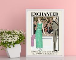 Enchanted Speak Now, Song Lyrics Wall Art, 1920s Vintage Fashion Magazine Posters, TaylorSwift Wall Art, Preppy Wall Art