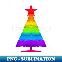 Colorful LGBTQ Fir Spruce Christmas Tree - Modern Sublimation PNG File - Revolutionize Your Designs