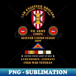 7th Eng Bde VII Corps 7th Army Ludendorff Germany w COLD SVC X 300 - PNG Transparent Sublimation Design - Unleash Your Creativity